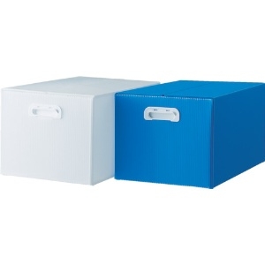 トラスコ中山 ダンボールプラスチックケース 5枚セット 果物箱サイズ 取っ手穴なし ブルー ダンボールプラスチックケース 5枚セット 果物箱サイズ 取っ手穴なし ブルー TDP-KMD-5B 画像3