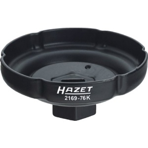 HAZET カップ式オイルフィルターレンチ6溝 フィルター径76 差込12.7 カップ式オイルフィルターレンチ6溝 フィルター径76 差込12.7 2169-76K