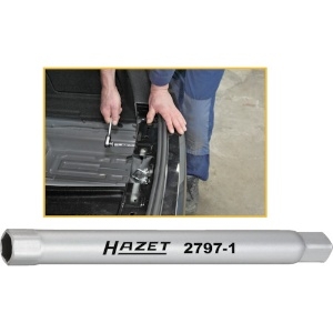 HAZET バンパー取り外し用ロングソケット 10mm(6角・差込6.35mm) 2797-1