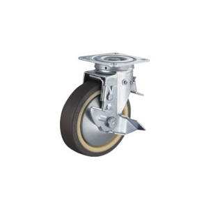 ハンマー スイッチキャスター ウレタン車輪(ナイロンホイール・ボールベアリング)150mm SP付 413F0S-UB150