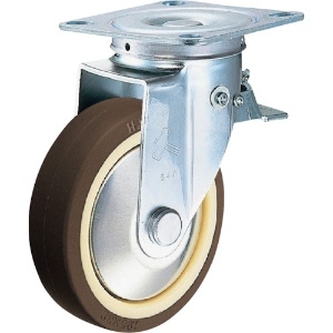 ハンマー スイッチキャスター ウレタン車輪(ナイロンホイール・ボールベアリング)125mm 420F0S-UB125