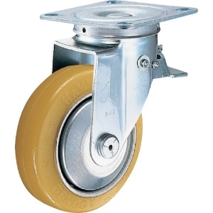 ハンマー スイッチキャスター ウレタン車輪(スチールホイール・ローラーベアリング)125mm 420F0S-URB125