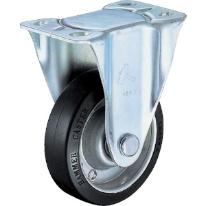 ハンマー 固定式ゴム車輪(スチールホイール・ラジアルボールベアリング)125mm 420JR-RBB125