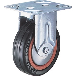 ハンマー 固定式ゴム車輪(ナイロンホイール・ボールベアリング)100mm トータルロック 420MR-RB100