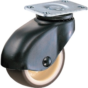 ハンマー 平付け旋回式ウレタン車輪(ナイロンホイール)50mm 本体:黒色 451P-UR50