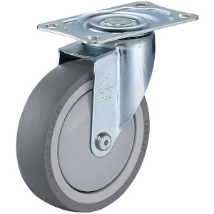 ハンマー 軽量薄板鋼板製旋回式ウレタン車輪(ナイロンホイール・ボールベアリング)100mm 軽量薄板鋼板製旋回式ウレタン車輪(ナイロンホイール・ボールベアリング)100mm 460E-UZ100