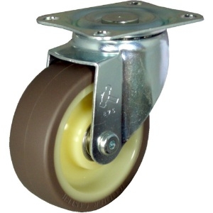 ハンマー 軽量薄板鋼板製旋回式ウレタン車輪(ナイロンホイール・ボールベアリング)75mm 460S-UBB75