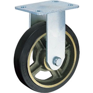 ハンマー 重荷重用固定式ゴム車輪(イモノホイール・ラジアルボールベアリング)200mm 500HPR-CR200