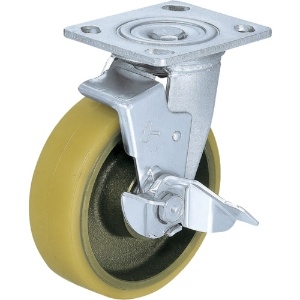 ハンマー 重荷重用旋回式ウレタン車輪(イモノホイール・ラジアルボールベアリング)125mm SP付 519BPS-CU125