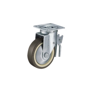 ハンマー 旋回式ウレタン車輪(ナイロンホイール・ボールベアリング)150mm トータルロック 615S-UB150