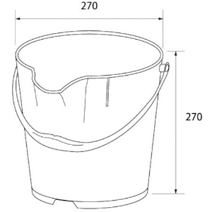 バーテック バーキンタX カラーバケツ 9L 赤 BKXCB-9R バーキンタX カラーバケツ 9L 赤 BKXCB-9R 66218300 画像2