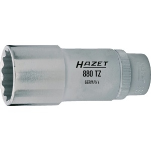 HAZET ディープソケットレンチ(12角タイプ・差込角9.5mm・対辺10mm) ディープソケットレンチ(12角タイプ・差込角9.5mm・対辺10mm) 880TZ-10