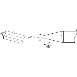 白光 こて先 CHIP 2.6C型 こて先 CHIP 2.6C型 A1576