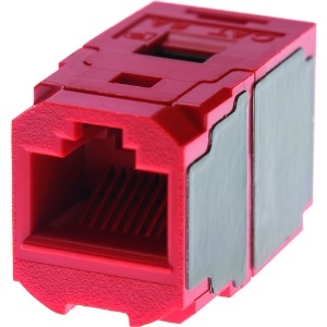 パンドウイット カテゴリ6A JJアダプタ(RJ45中継用ジャック) 赤 10個入り CC6X88RD_set