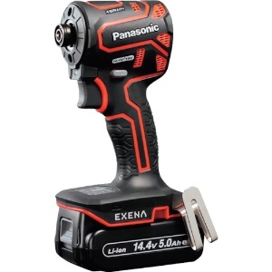 EXENA 充電インパクトドライバー 14.4V5.0Ah電池セット品 赤 充電インパクトドライバー 14.4V5.0Ah電池セット品 赤 EZ1PD1J14D-R