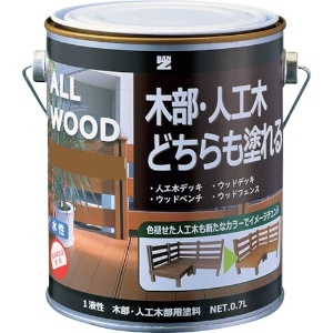 BANーZI 【生産完了品】木部・人工木用塗料 ALL WOOD 0.7L パインウッド 19-40H K-ALW/L07E10