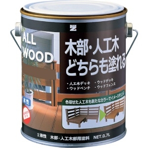 BANーZI 木部・人工木用塗料 ALL WOOD 0.7L オーク 17-40D 木部・人工木用塗料 ALL WOOD 0.7L オーク 17-40D K-ALW/L07E2
