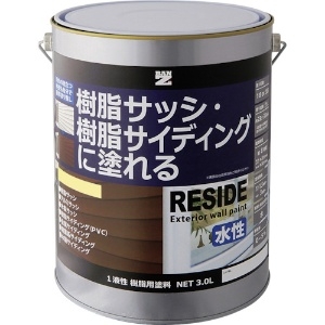 BANーZI 【生産完了品】樹脂・アルミ(サッシ・外壁)用塗料 RESIDE 3L クリーム 25-90H L-RSD/L30D2