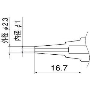 白光 ノズル 1.0mm ロング N1-L10
