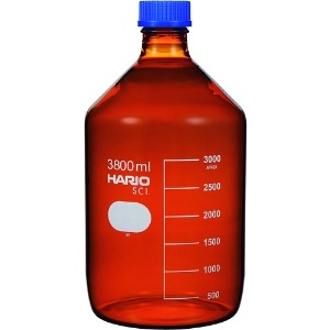 HARIO 耐熱ねじ口瓶(茶) 3800ml NBB-3.8L-SCI