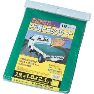 萩原工業 PE軽トラックシート 1号 グリーン 1.8m×2.1m PEKT1821
