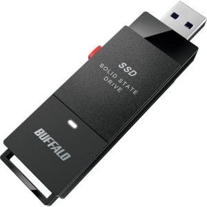 バッファロー PC対応 USB3.2(Gen2) TV録画 スティック型SSD 1TB ブラック Type-C付属 PC対応 USB3.2(Gen2) TV録画 スティック型SSD 1TB ブラック Type-C付属 SSD-SCT1.0U3-BA