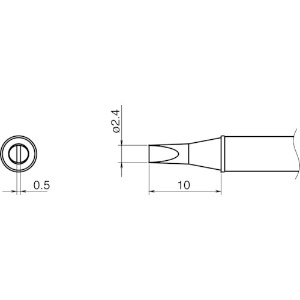 白光 【生産完了品】こて先/2.4D型 こて先/2.4D型 T31-02D24