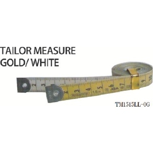 プロマート テーラーメジャー1.5m 0点 白/ゴールド TM1515LL-0G