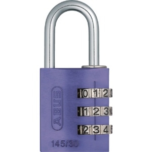 ABUS 【販売終了】ナンバー可変式南京錠 145-30 パープル 145-30-PU