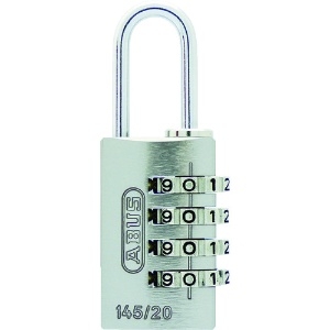 ABUS ナンバー可変式4段ダイヤル南京錠 145-4d 20 SI ナンバー可変式4段ダイヤル南京錠 145-4d 20 SI 145-4D20SI