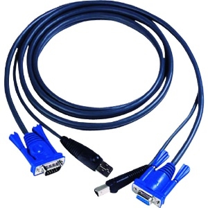 ATEN USB KVMケーブル (VGAオスメス+USB A-B) 3m USB KVMケーブル (VGAオスメス+USB A-B) 3m 2L-5003U