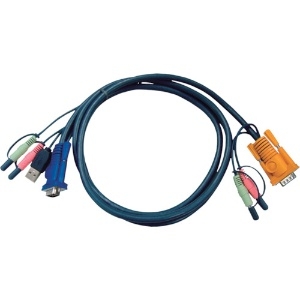ATEN USB KVMケーブル オーディオ対応 SPHD KVM用 1.8m 2L-5302U