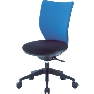 アイリスチトセ 【生産完了品】回転椅子3DA ブルー 肘なし シンクロロッキング 3DA-S45M0-BL