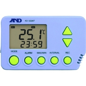 A&D 【受注生産品】温度データロガー AD5326T 一般(ISO)校正付(検査成績書+トレサビリティ体系図) AD5326T-00A00