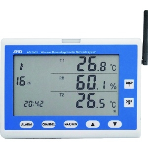 A&D 【生産完了品】ワイヤレス温湿度計(表示機) AD5665 AD5665