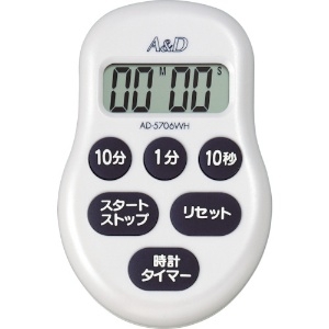 A&D デジタルタイマー100分形タイマー白 AD5706WH-BP