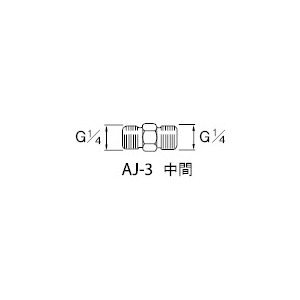 アネスト岩田 エアー用継手 中間 G1/4 AJ-3