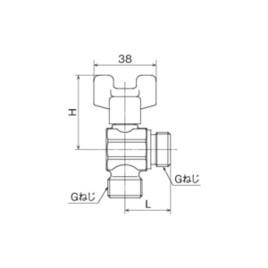 オンダ製作所 AL1型ボールバルブ G3/4 × G3/4 AL1型ボールバルブ G3/4 × G3/4 AL1-20M 画像2