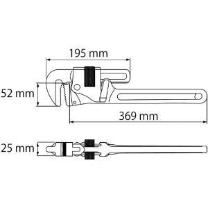 エビ アルミパイプレンチ 450mm アルミパイプレンチ 450mm APW450 画像4