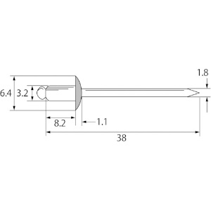 エビ カラーブラインドリベット4-3アルミ/スチール(300本入)リベット長8.2MM ブロンズ カラーブラインドリベット4-3アルミ/スチール(300本入)リベット長8.2MM ブロンズ CNSA43BREB 画像3