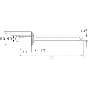 エビ カラーブラインドリベット5-2アルミ/スチール(300本入)リベット長7.2MM ブロンズ カラーブラインドリベット5-2アルミ/スチール(300本入)リベット長7.2MM ブロンズ CNSA52BREB 画像3