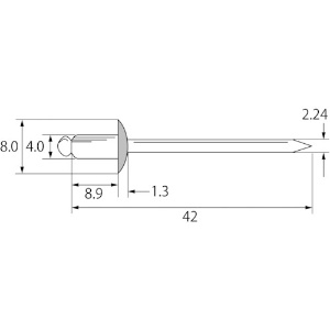 エビ カラーブラインドリベット5-3アルミ/スチール(300本入)リベット長8.9MM ブラック カラーブラインドリベット5-3アルミ/スチール(300本入)リベット長8.9MM ブラック CNSA53BEB 画像3