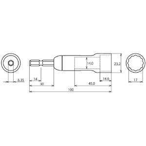 エビ ストロック スタンダードソケット 高耐久タイプ 12角 対辺17mm ストロック スタンダードソケット 高耐久タイプ 12角 対辺17mm DSX17 画像4