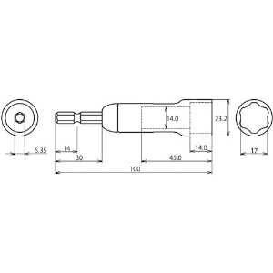 エビ ストロック スタンダードソケット 高耐久タイプ サーフェイス 対辺17mm ストロック スタンダードソケット 高耐久タイプ サーフェイス 対辺17mm DSX17SF 画像4