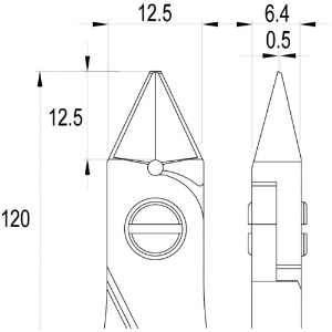 idealtek ESD精密ニッパ 先細形 大 セミフラッシュ刃 120mm ESD精密ニッパ 先細形 大 セミフラッシュ刃 120mm ES5350-CR-BG-IT 画像2