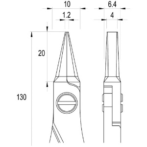 idealtek ESD精密プライヤー 直爪・平 130mm ギザ付 ESD精密プライヤー 直爪・平 130mm ギザ付 ES6012-CR-BG-IT 画像2