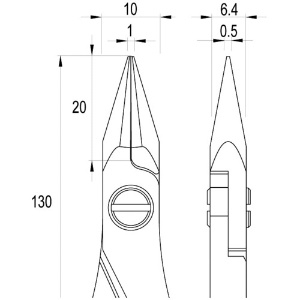 idealtek ESD精密プライヤー 半丸 130mm ESD精密プライヤー 半丸 130mm ES6021-CR-BG-IT 画像2