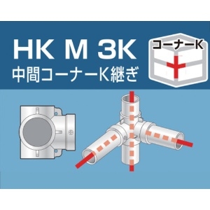 アルインコ 単管用パイプジョイント 中間コーナーK継ぎ 単管用パイプジョイント 中間コーナーK継ぎ HKM3K