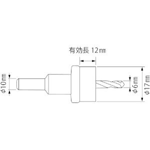 エビ 超硬ホルソー(薄板用) HO17S 超硬ホルソー(薄板用) HO17S HO-17S 画像2