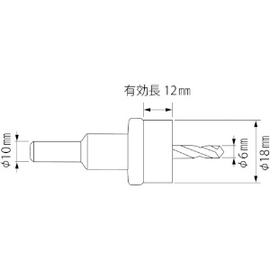 エビ 超硬ホルソー(薄板用) HO18S 超硬ホルソー(薄板用) HO18S HO-18S 画像2